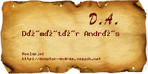 Dömötör András névjegykártya